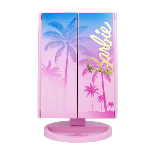 Barbie™ Trifold LED Tri-Tone Makeup Mirror with Magnification - Elegancia