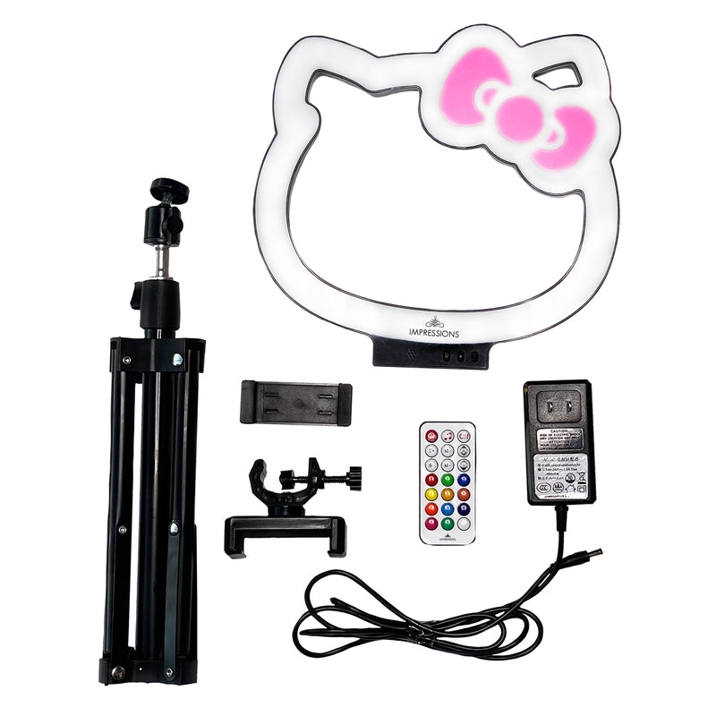 Hello Kitty® Supercute 10” RGB Desktop Ring Light with Tripod - Elegancia